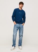 ⁦גברים 4N8XB868 Pepe Jeans אִינדִיגוֹ מגשר כותנה צווארון מעוגל⁩ – תמונה ⁦2⁩