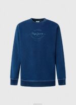 ⁦גברים 4N8XB868 Pepe Jeans אִינדִיגוֹ מגשר כותנה צווארון מעוגל⁩ – תמונה ⁦5⁩