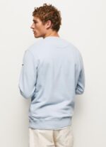 ⁦גברים 4N8XB869 Pepe Jeans כחול אקונומיקה מגשר כותנה צווארון מעוגל⁩ – תמונה ⁦4⁩