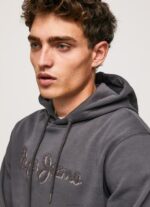 גברים 4N8XB875 Pepe Jeans שטוף שחור קפוצ'ון כותנה