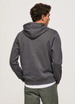 ⁦גברים 4N8XB875 Pepe Jeans שטוף שחור קפוצ'ון כותנה⁩ – תמונה ⁦4⁩