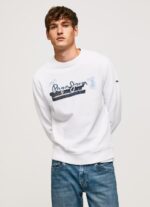 גברים 4N8XB877 Pepe Jeans לבן מגשר כותנה צווארון מעוגל