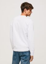 ⁦גברים 4N8XB877 Pepe Jeans לבן מגשר כותנה צווארון מעוגל⁩ – תמונה ⁦4⁩