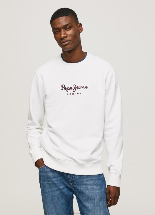 d792d791d7a8d799d79d_4n8xb880_pepe_jeans_d79cd791d79f_d79ed792d7a9d7a8_d79bd795d7aad7a0d794_d79cd795d792d795_d79ed795d793d7a4d7a.jpg גברים 4N8XB880 Pepe Jeans לבן מגשר כותנה לוגו מודפס – תמונה 1