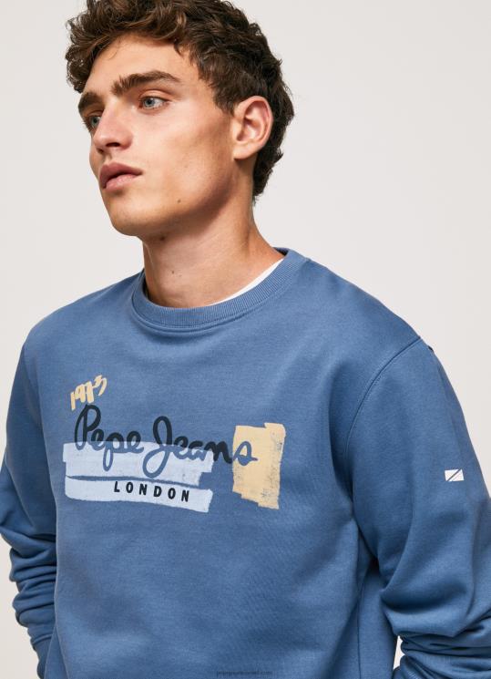 d792d791d7a8d799d79d_4n8xb881_pepe_jeans_d790d795d796d799_d79ed792d7a9d7a8_d79bd795d7aad7a0d794_d7a6d795d795d790d7a8d795d79f_d79.jpg גברים 4N8XB881 Pepe Jeans אוזי מגשר כותנה צווארון מעוגל – תמונה 1