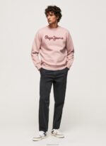 ⁦גברים 4N8XB882 Pepe Jeans ורוד אקונומיקה מגשר כותנה לוגו רקום⁩ – תמונה ⁦2⁩