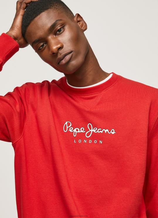 d792d791d7a8d799d79d_4n8xb890_pepe_jeans_d7a1d798d795d793d799d795_d790d793d795d79d_d79ed792d7a9d7a8_d79bd795d7aad7a0d794_d79cd79.jpg גברים 4N8XB890 Pepe Jeans סטודיו אדום מגשר כותנה לוגו מודפס – תמונה 1