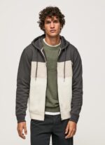⁦גברים 4N8XB892 Pepe Jeans שטוף שחור מגשר רוכסן כותנה⁩ – תמונה ⁦2⁩