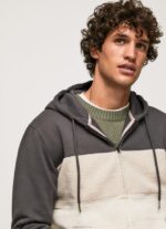 ⁦גברים 4N8XB892 Pepe Jeans שטוף שחור מגשר רוכסן כותנה⁩ – תמונה ⁦3⁩