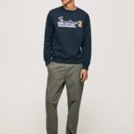 גברים 4N8XB894 Pepe Jeans dulwich מגשר כותנה צווארון מעוגל