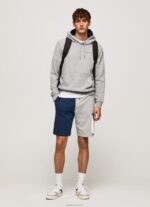 ⁦גברים 4N8XB896 Pepe Jeans חוואר אפור קפוצ'ון כותנה מתכוונן⁩ – תמונה ⁦2⁩