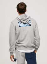 ⁦גברים 4N8XB896 Pepe Jeans חוואר אפור קפוצ'ון כותנה מתכוונן⁩ – תמונה ⁦4⁩