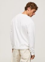 ⁦גברים 4N8XB897 Pepe Jeans לבן סווטשירט כותנה מודפס לוגו⁩ – תמונה ⁦4⁩