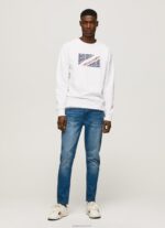⁦גברים 4N8XB899 Pepe Jeans לבן מגשר לוגו דגל⁩ – תמונה ⁦2⁩