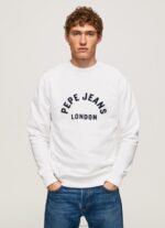 גברים 4N8XB901 Pepe Jeans לבן סווטשירט מודפס לוגו
