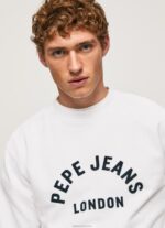 ⁦גברים 4N8XB901 Pepe Jeans לבן סווטשירט מודפס לוגו⁩ – תמונה ⁦3⁩