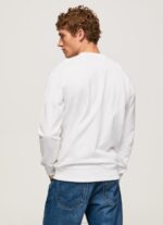 ⁦גברים 4N8XB901 Pepe Jeans לבן סווטשירט מודפס לוגו⁩ – תמונה ⁦4⁩