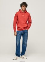 ⁦גברים 4N8XB909 Pepe Jeans סטודיו אדום מגשר כותנה עם קפוצ'ון⁩ – תמונה ⁦2⁩