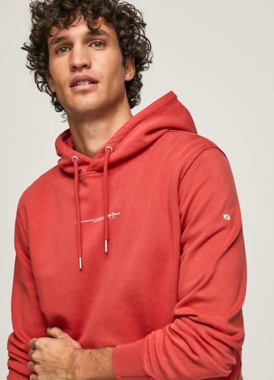 d792d791d7a8d799d79d_4n8xb909_pepe_jeans_d7a1d798d795d793d799d795_d790d793d795d79d_d79ed792d7a9d7a8_d79bd795d7aad7a0d794_d7a2d79.jpg גברים 4N8XB909 Pepe Jeans סטודיו אדום מגשר כותנה עם קפוצ'ון – תמונה 1