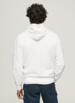 ⁦גברים 4N8XB910 Pepe Jeans לבן מגשר כותנה עם קפוצ'ון⁩ – תמונה ⁦4⁩