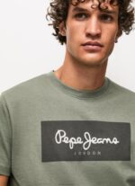 ⁦גברים 4N8XB914 Pepe Jeans יְצִיקָה חולצת טריקו מכותנה לוגו רקום⁩ – תמונה ⁦3⁩