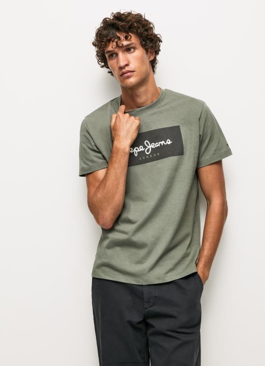 d792d791d7a8d799d79d_4n8xb914_pepe_jeans_d799d6b0d7a6d6b4d799d7a7d6b8d794_d797d795d79cd7a6d7aa_d798d7a8d799d7a7d795_d79ed79bd795.jpg גברים 4N8XB914 Pepe Jeans יְצִיקָה חולצת טריקו מכותנה לוגו רקום – תמונה 1