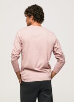 ⁦גברים 4N8XB915 Pepe Jeans ורוד אקונומיקה חולצת טריקו כותנה לוגו מודפס⁩ – תמונה ⁦4⁩