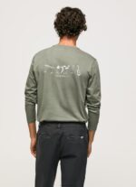 ⁦גברים 4N8XB916 Pepe Jeans יְצִיקָה חולצת טריקו מכותנה עם שרוולים ארוכים⁩ – תמונה ⁦4⁩