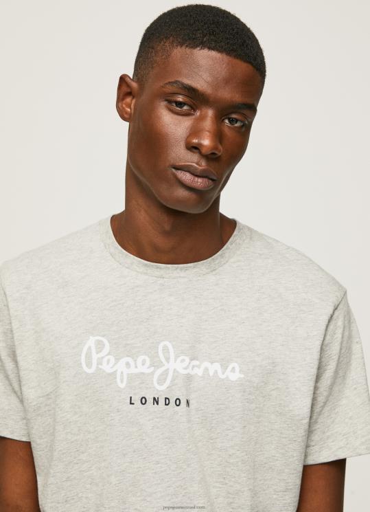 d792d791d7a8d799d79d_4n8xb918_pepe_jeans_d797d795d795d790d7a8_d790d7a4d795d7a8_d791d794d799d7a8_d797d795d79cd7a6d7aa_d798d7a8d79.jpg גברים 4N8XB918 Pepe Jeans חוואר אפור בהיר חולצת טריקו כותנה לוגו מודפס – תמונה 1