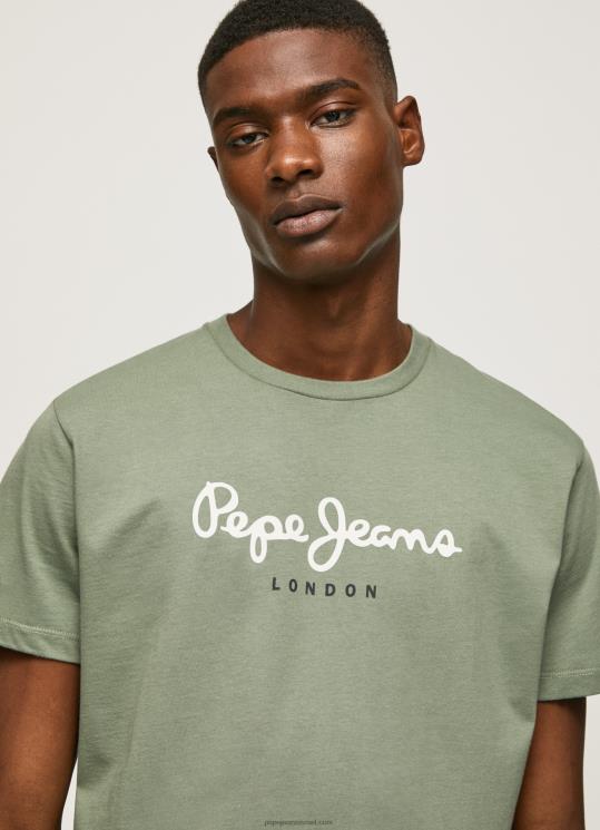 d792d791d7a8d799d79d_4n8xb920_pepe_jeans_d799d6b0d7a6d6b4d799d7a7d6b8d794_d797d795d79cd7a6d7aa_d798d7a8d799d7a7d795_d79bd795d7aa.jpg גברים 4N8XB920 Pepe Jeans יְצִיקָה חולצת טריקו כותנה לוגו מודפס – תמונה 1