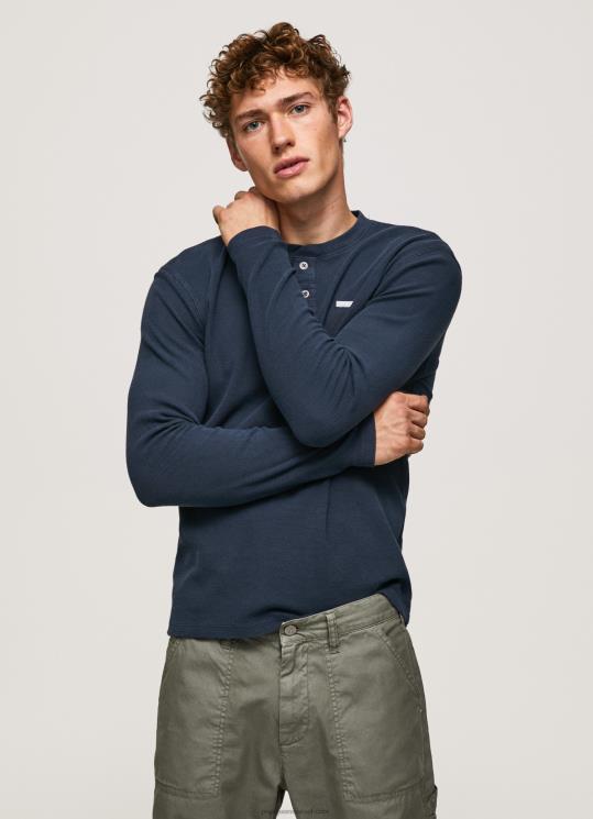 d792d791d7a8d799d79d_4n8xb923_pepe_jeans_dulwich_d797d795d79cd7a6d7aa_d798d7a8d799d7a7d795_d79ed79bd795d7aad7a0d794_d7a1d7a8d795d7.jpg גברים 4N8XB923 Pepe Jeans dulwich חולצת טריקו מכותנה סרוגת וופל – תמונה 1