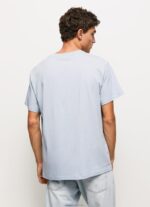 ⁦גברים 4N8XB924 Pepe Jeans כחול אקונומיקה חולצת טי כותנה עם לוגו משנת 1973⁩ – תמונה ⁦4⁩
