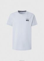 ⁦גברים 4N8XB924 Pepe Jeans כחול אקונומיקה חולצת טי כותנה עם לוגו משנת 1973⁩ – תמונה ⁦5⁩
