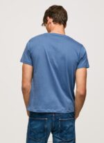 ⁦גברים 4N8XB929 Pepe Jeans אוזי חולצת טריקו מכותנה עם לוגו מברשות⁩ – תמונה ⁦4⁩