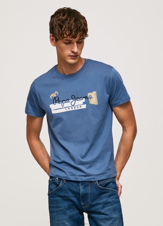 d792d791d7a8d799d79d_4n8xb929_pepe_jeans_d790d795d796d799_d797d795d79cd7a6d7aa_d798d7a8d799d7a7d795_d79ed79bd795d7aad7a0d794_d7a.jpg גברים 4N8XB929 Pepe Jeans אוזי חולצת טריקו מכותנה עם לוגו מברשות – תמונה 1