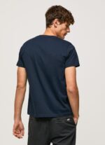 ⁦גברים 4N8XB932 Pepe Jeans dulwich חולצת טריקו מכותנה עם לוגו מברשות⁩ – תמונה ⁦4⁩