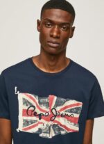 גברים 4N8XB935 Pepe Jeans dulwich לוגו דגל n חולצת דגל מנופפת