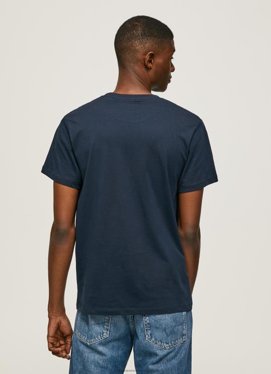 ⁦גברים 4N8XB935 Pepe Jeans dulwich לוגו דגל n חולצת דגל מנופפת⁩ – תמונה ⁦4⁩