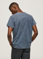 ⁦גברים 4N8XB948 Pepe Jeans dulwich חולצת טריקו כותנה לוגו מודפס⁩ – תמונה ⁦4⁩