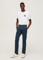 ⁦גברים 4N8XB953 Pepe Jeans לבן חולצה בהדפס לוגו⁩ – תמונה ⁦2⁩