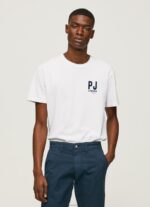 ⁦גברים 4N8XB953 Pepe Jeans לבן חולצה בהדפס לוגו⁩ – תמונה ⁦3⁩