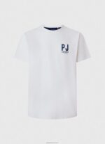 ⁦גברים 4N8XB953 Pepe Jeans לבן חולצה בהדפס לוגו⁩ – תמונה ⁦5⁩