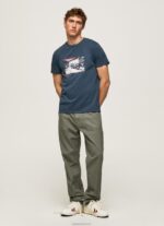 ⁦גברים 4N8XB954 Pepe Jeans jarman חולצה בהדפס תמונות⁩ – תמונה ⁦2⁩