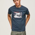 גברים 4N8XB954 Pepe Jeans jarman חולצה בהדפס תמונות