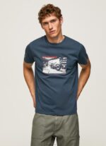 גברים 4N8XB954 Pepe Jeans jarman חולצה בהדפס תמונות