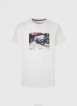 ⁦גברים 4N8XB955 Pepe Jeans לבן חולצה בהדפס תמונות⁩ – תמונה ⁦5⁩