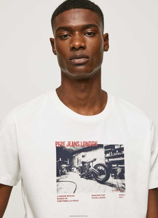 d792d791d7a8d799d79d_4n8xb955_pepe_jeans_d79cd791d79f_d797d795d79cd7a6d794_d791d794d793d7a4d7a1_d7aad79ed795d7a0d795d7aa.jpg גברים 4N8XB955 Pepe Jeans לבן חולצה בהדפס תמונות – תמונה 1