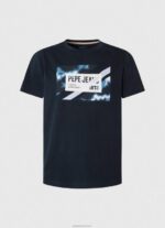 ⁦גברים 4N8XB956 Pepe Jeans dulwich חולצת כותנה בהדפס דגלים⁩ – תמונה ⁦5⁩