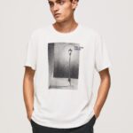 גברים 4N8XB958 Pepe Jeans לבן חולצה בהדפס תמונות