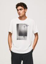 גברים 4N8XB958 Pepe Jeans לבן חולצה בהדפס תמונות